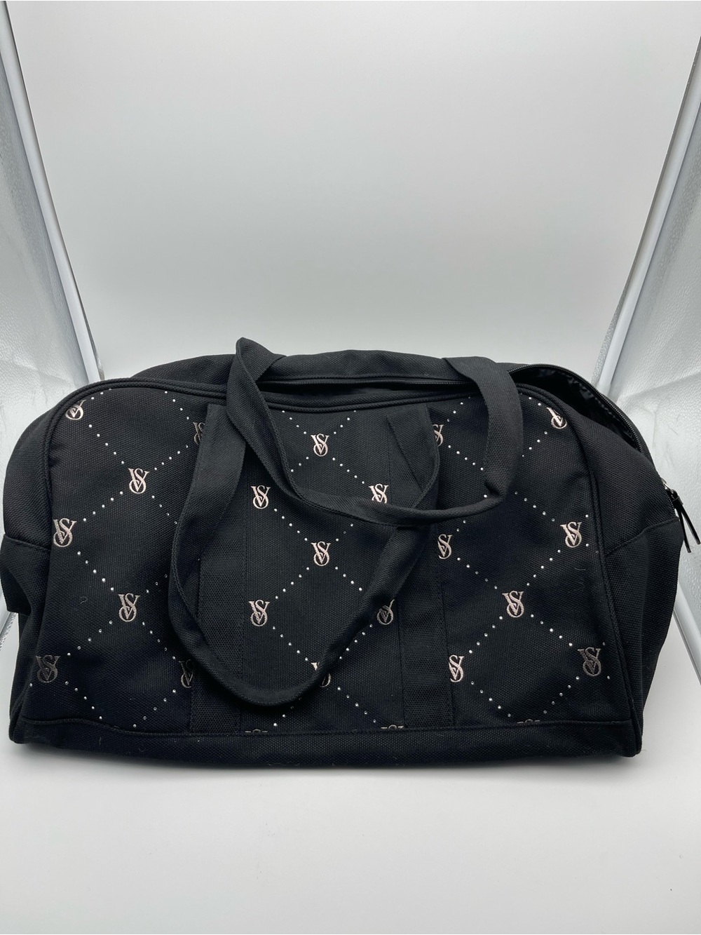 Victoria’s Secret Black Logo Weekender Duffel Travel Bag